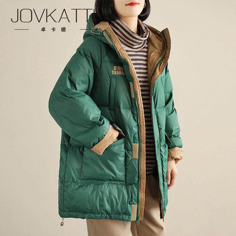 JOVKATTI冬季舒适百搭气质有范宽松休闲 显瘦时髦高端时尚羽绒服