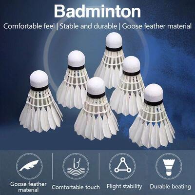 1/3pcs Badminton Balls Shuttlecock White Goose Feather Flyin