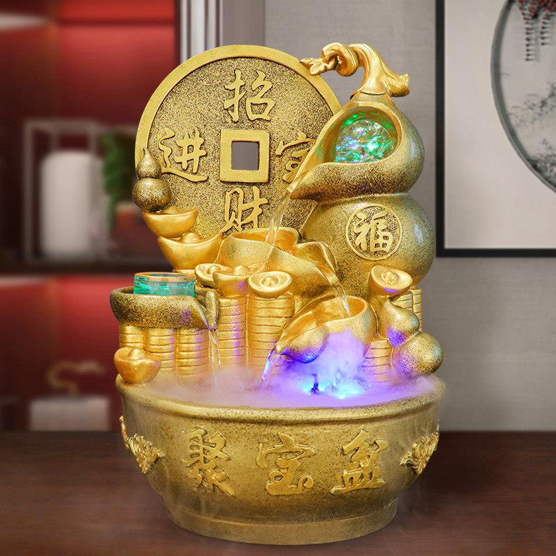 假山风水摆饰流水喷泉水循环招财风水轮加湿器客厅装饰品开业礼品