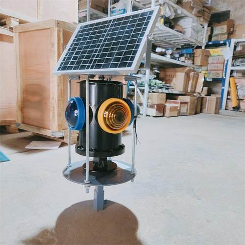 太阳能铁路信号灯充电式道岔转辙标志灯蓝黄灯片信号灯