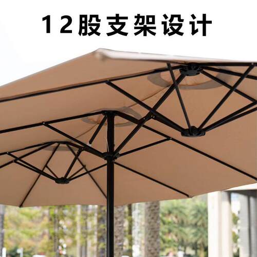 户外遮阳伞露台别墅花园中柱伞咖啡厅奶茶店商用遮阳伞摆摊遮阳伞
