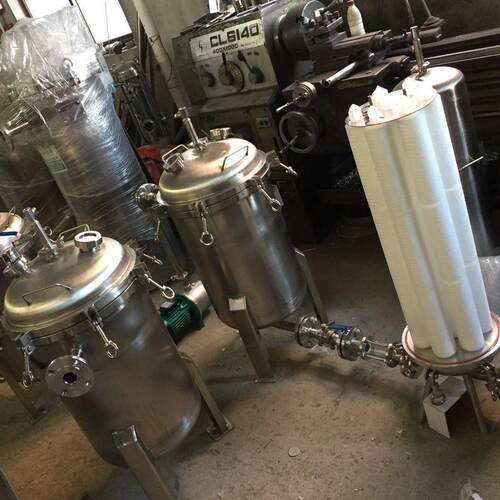 SJGL-400不锈钢双级过滤器工业过滤器不锈钢过滤机并联袋式过滤器
