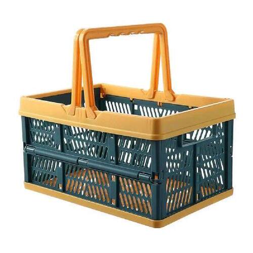Handle Storage Portable Folding Food Basket Picnic Desktop