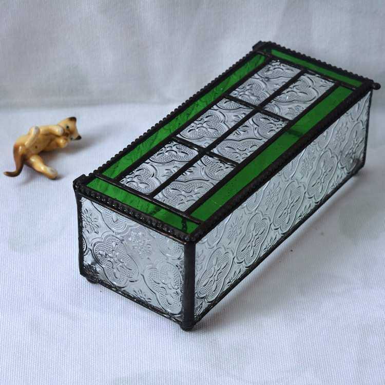 欧美玻璃手饰盒家居饰品卧室梳妆台戒指耳环装饰桌面收纳展示盒