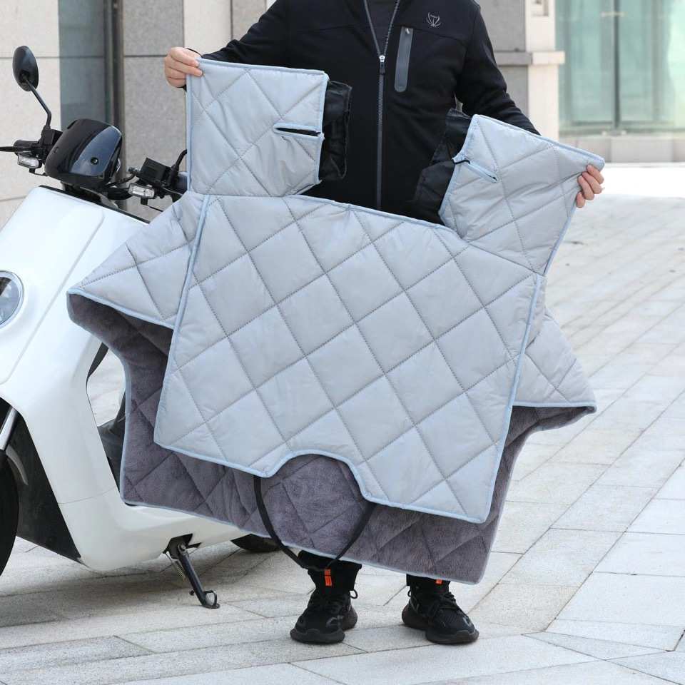 电动车档风被加厚挡风被四季双面中厚春秋薄款防风罩冬季厚加绒