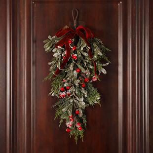 圣诞节倒挂树藤条新年装饰品室内客厅布置挂件商场壁挂氛围挂饰