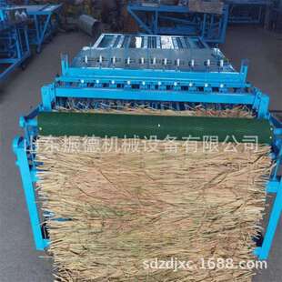 蒲草稻草电动编织机 商用芦苇草帘子机 自动匀草切边防风沙卷帘机