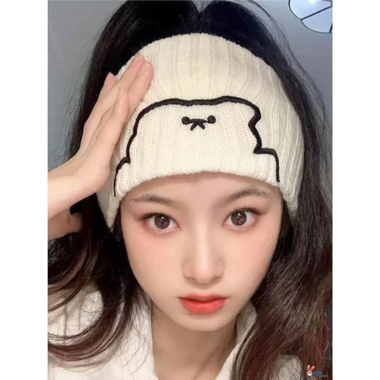 女士月子发带甜美护脑门保暖空调房针织产后出院专用新2024新款女