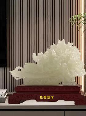 招财进宝玉白菜摆件客厅电视柜收银柜台装饰品店铺新居乔迁开 业