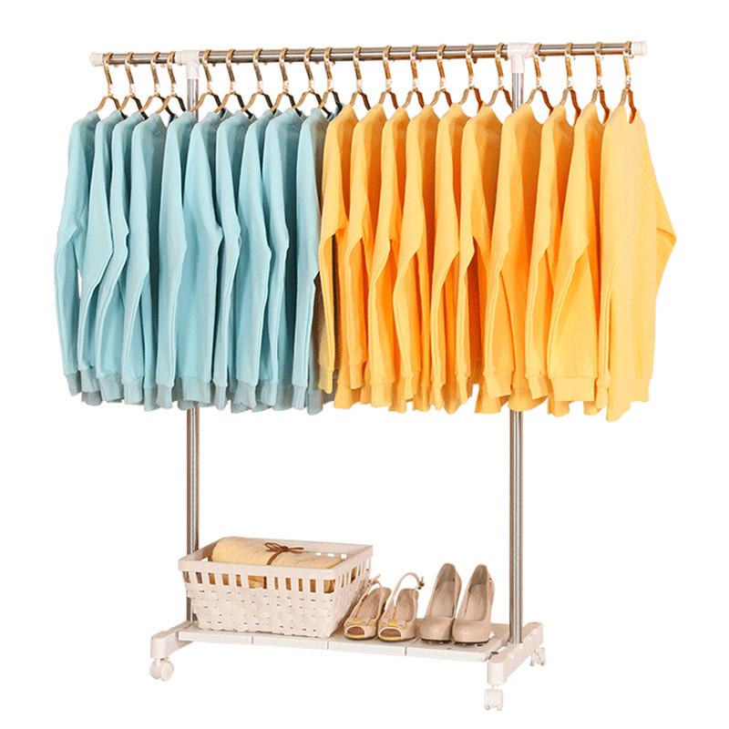 晾衣架落地卧室折叠阳台简易衣服架子凉衣架收纳室内单杆式挂衣架