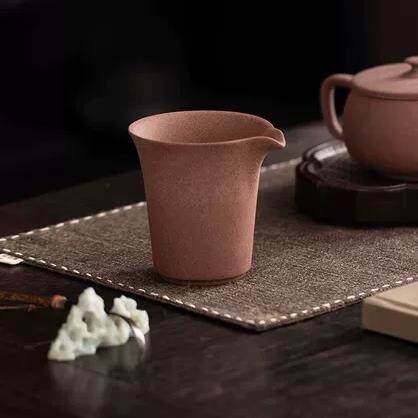 高档紫砂公道杯家用陶瓷功夫茶具配件倒茶分茶器茶海公杯红陶茶海