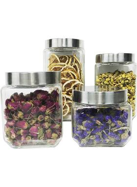 样板房厨房橱柜摆件装饰收纳罐储物罐玻璃罐展厅创意软装搭配道具