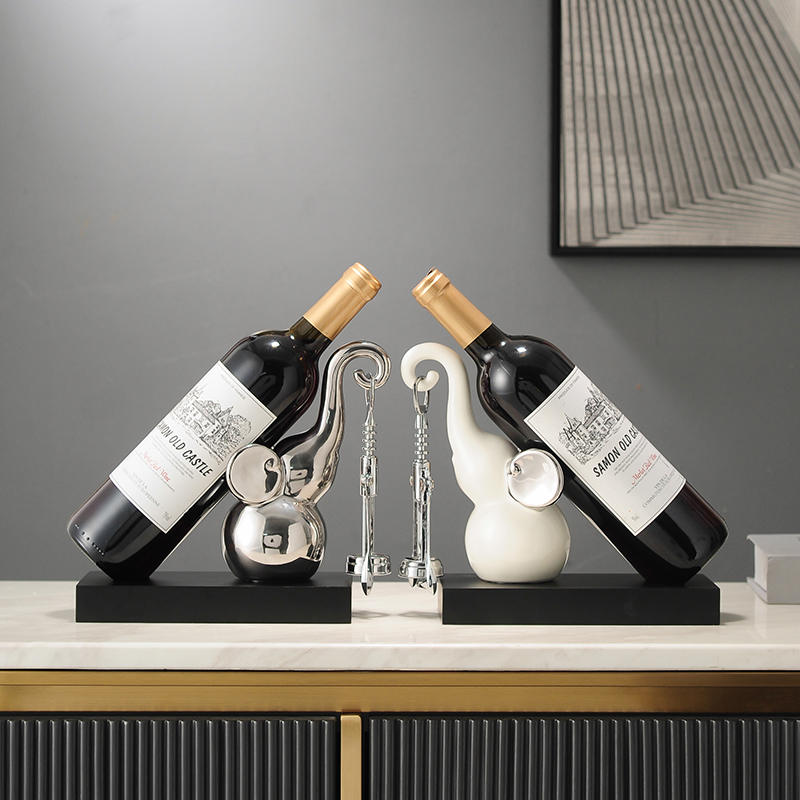 动物红酒架摆件客厅酒柜餐桌现代简约轻奢装饰品酒托乔迁新居礼品