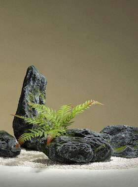 仿真玻装璃钢石头H6738060室内件玄关庭院植花园绿造景配假山景观