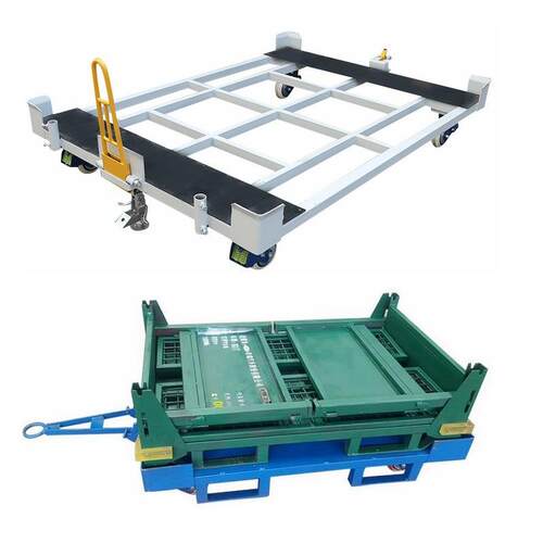 同牵引平板车TC0.7T聚 推厂区可串联式工具搬运轨拉货挂车平板迹