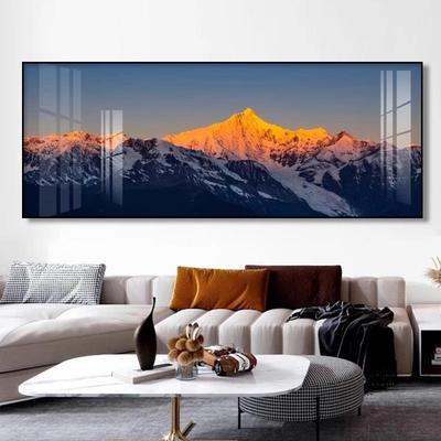 OAY靠包安装发背有山风景厅挂画沙背景墙壁画办公室轻奢大客气装
