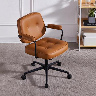 阿勒夫耶转椅家用真皮电脑椅书房学习椅书桌椅人体工学椅子办公椅