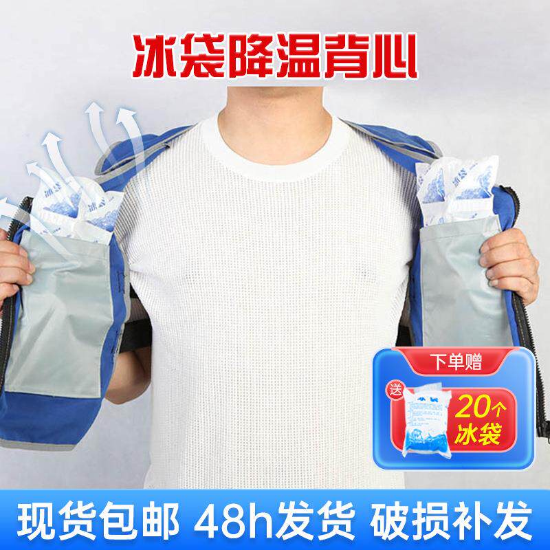 夏天冰镇降温马甲冰防397暑冰神器高温袋户外工作厨房制冷块背心