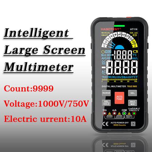 华博HT116大屏智能万用表电流表电工万能表自动量程Multimeter