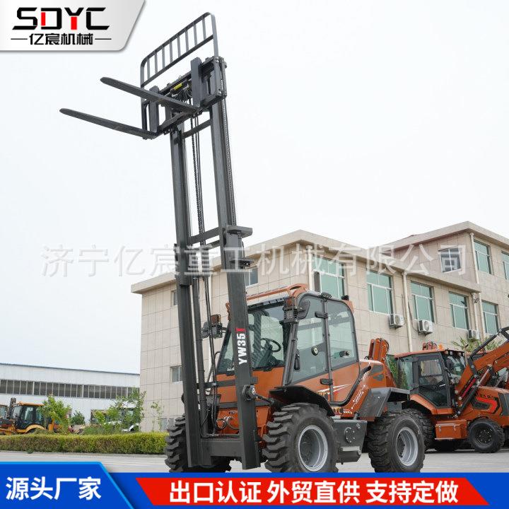 出口越野叉车工地1.5吨2吨柴油液压升降越野叉车座驾式平衡重叉车