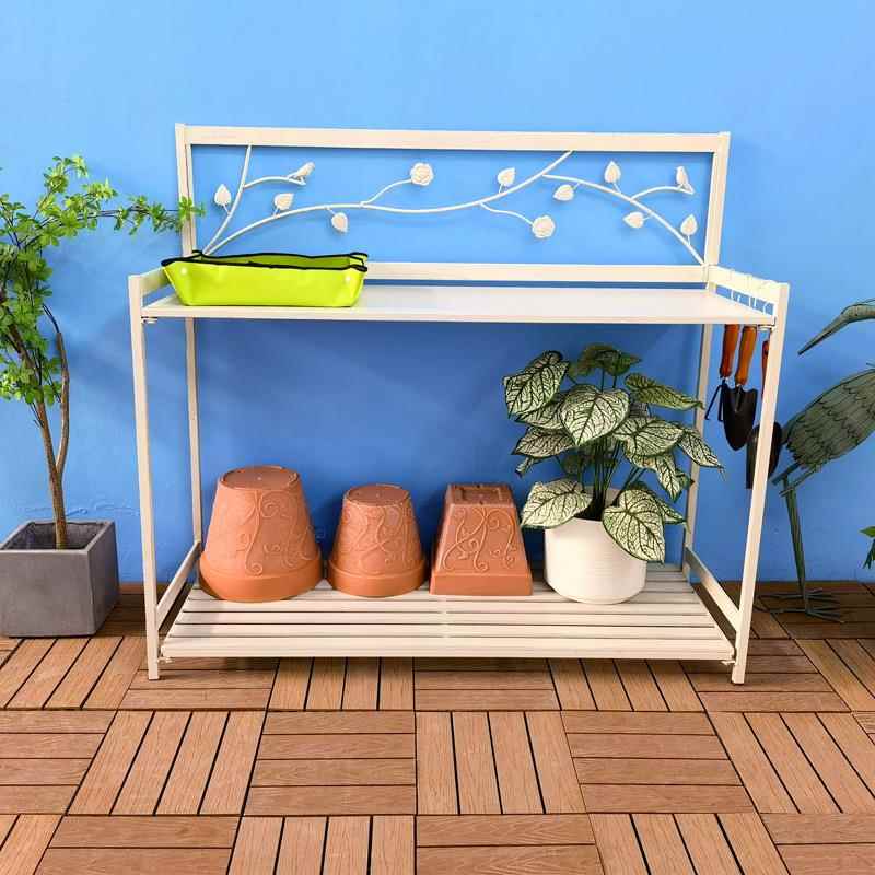 落地台式花架子置物架一件起批阳盆架铁LNW艺旧花做店花陈列展示