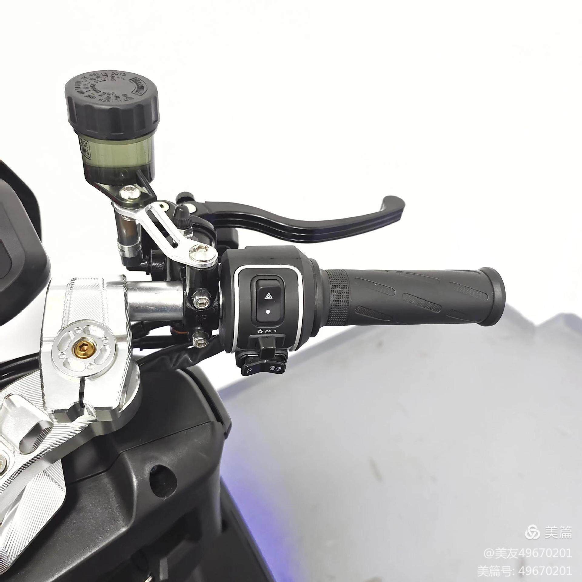 12寸N9GT电动车前轮220MM双碟盘直推上泵液压碟刹套装总成