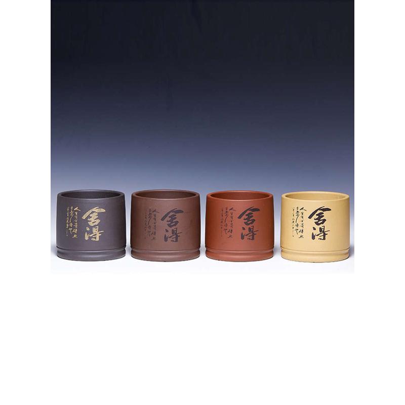 宜兴紫砂盆景盆陶瓷多肉10cm圆形精致创意简约兰花蝴蝶兰专用花盆