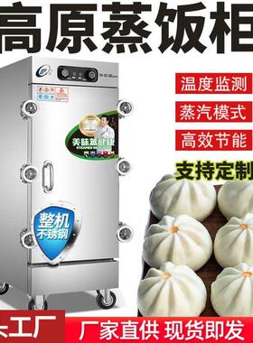 12盘高原蒸饭箱带定时双门24盘蒸菜柜工地饭堂蒸饭用西藏蒸饭箱