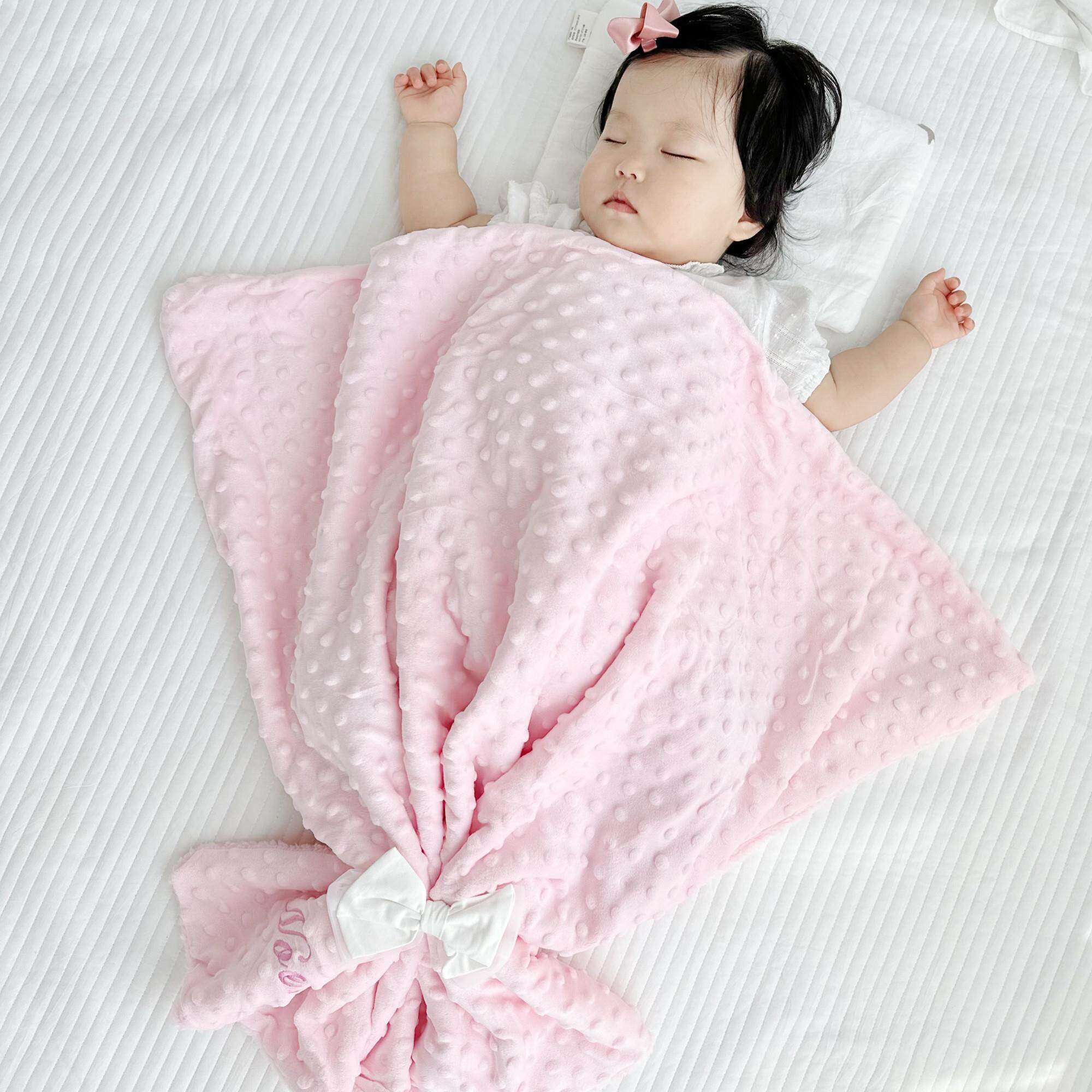 Bulu baby新生儿定制名字婴儿豆豆毯儿童被子宝宝幼儿园四季盖毯