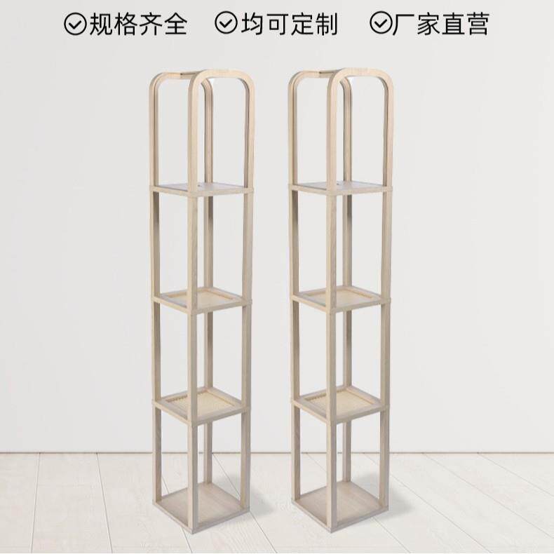 跨境带滕皮层架灯木架 客厅置物架床头灯木架 层架木质配件加工