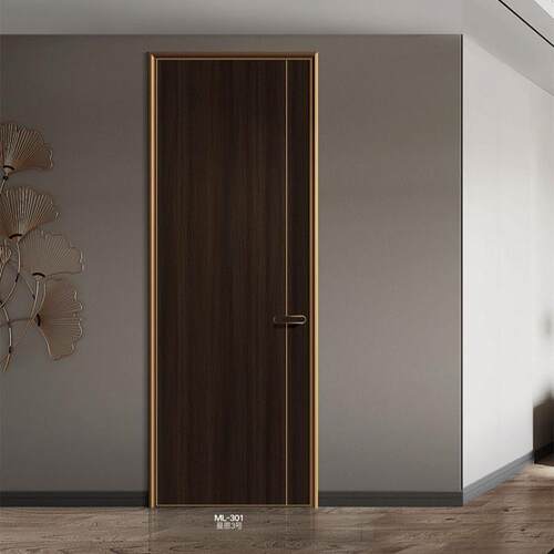 新款直销免漆实跨境铝木门卧室门隔音入户门酒店门木门平开单开门