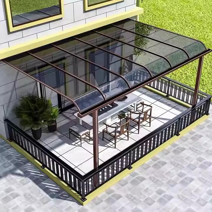 雨棚户外防雨屋檐遮阳棚塑料阳蓬透明简易遮雨棚雨搭工厂现货速发