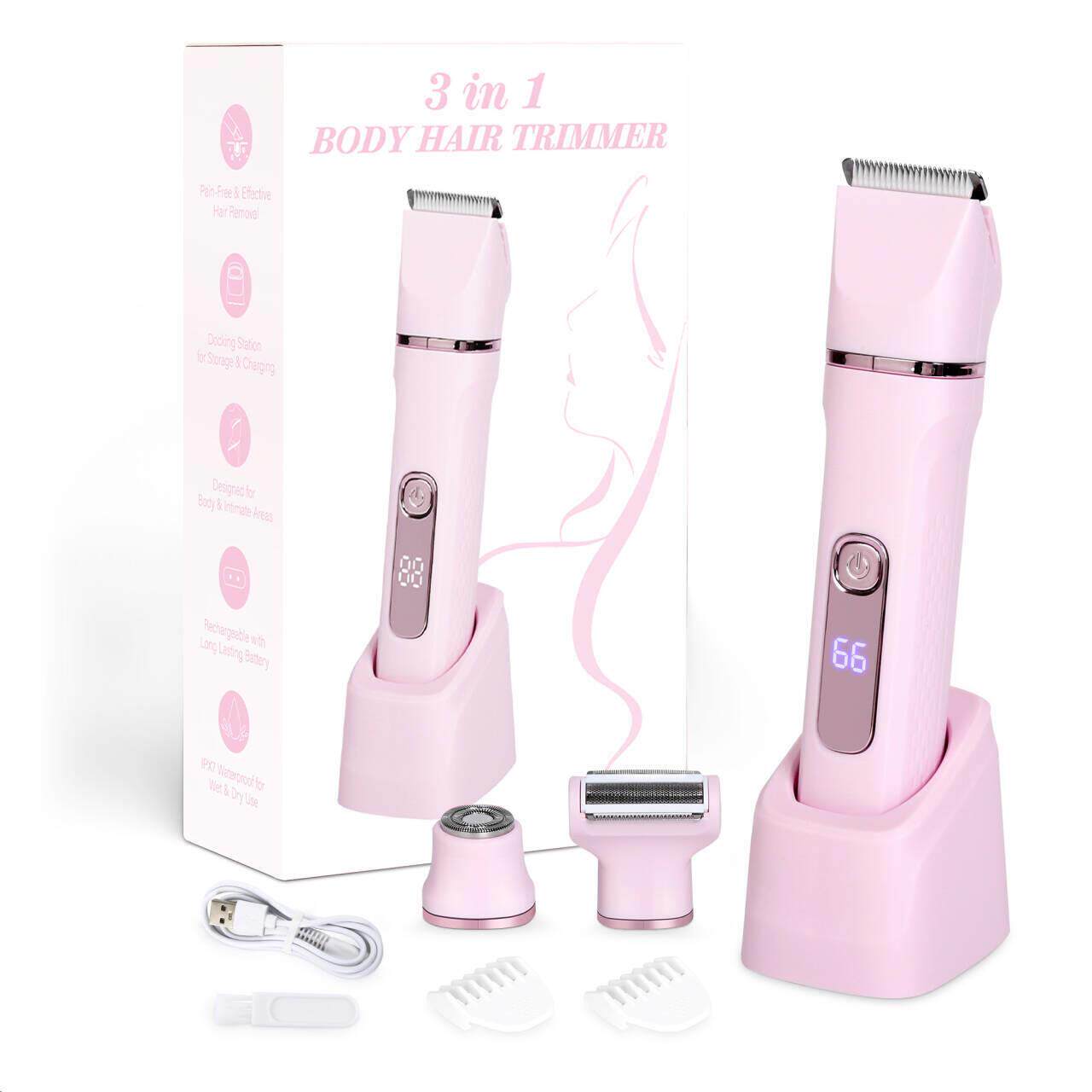 L6D样品新款剃毛器套装3合1USB充电电动脱毛器腿毛腋毛体毛修