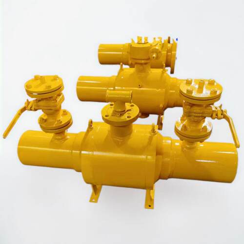 天然气埋地式加长杆固定式全焊接锻钢高压球阀MQ367F双放散五根管