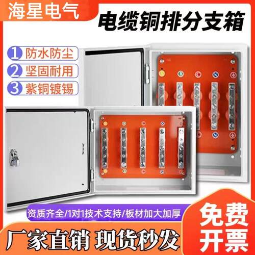 电缆T接箱JXT1接线 线端子箱低压大电流转接分线 线箱T型铜排分支