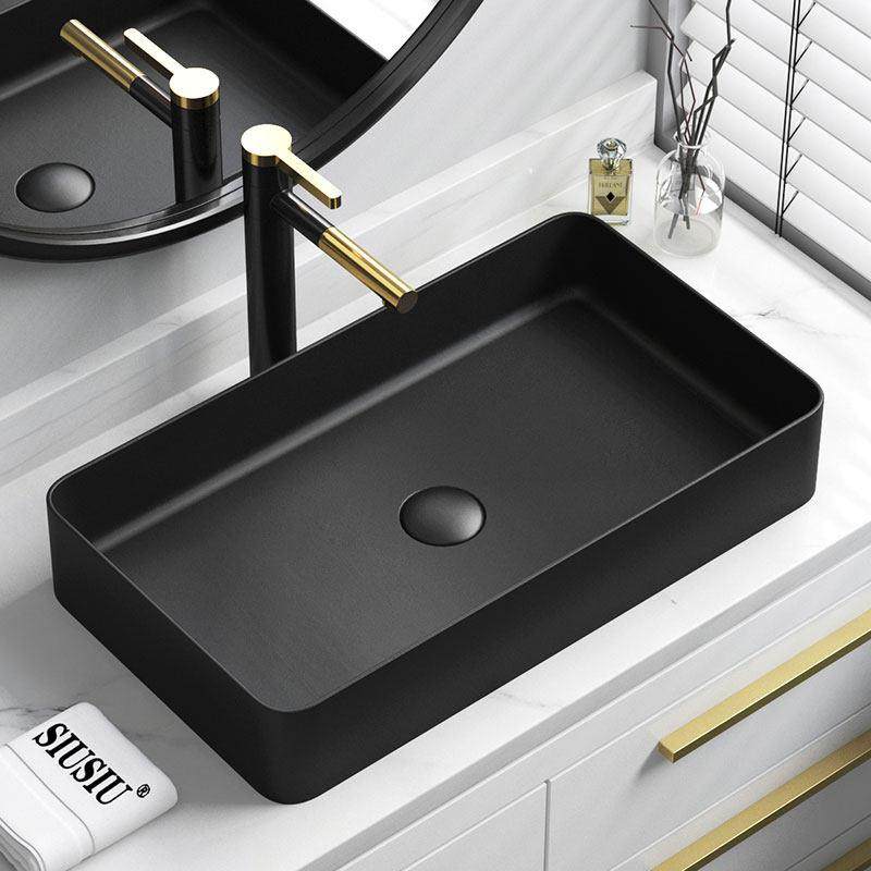 台上盆洗手盆洗脸盆黑色陶瓷洗脸盆小号洗漱面盆洗手池水盆台盆,家装主材,台上盆,淘宝优惠券,粉丝福利购,淘宝优惠卷