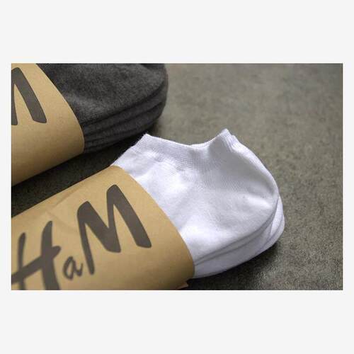 5pair Men's Sock Solid Color Cotton Business Socks男纯色