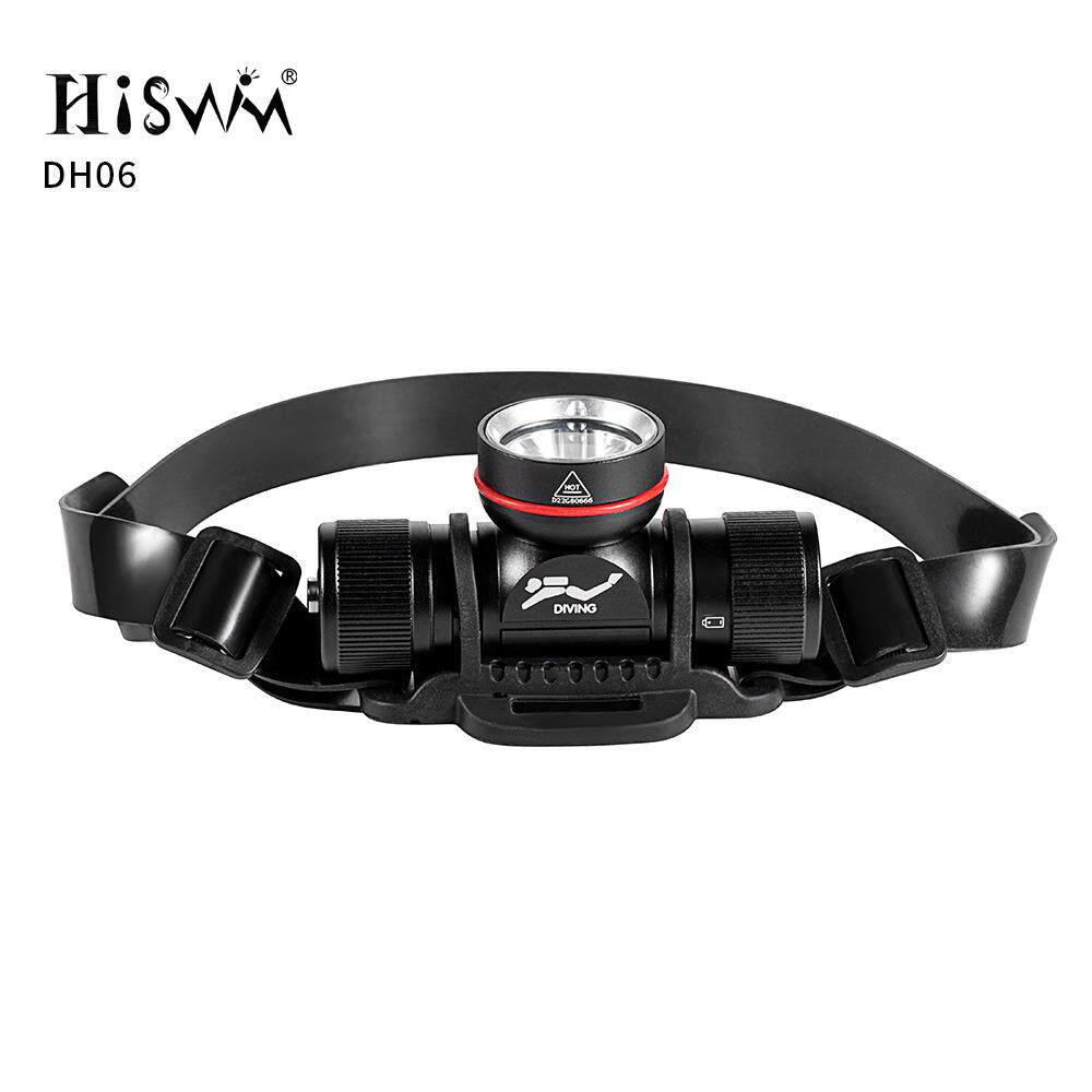 厂家销 L2 SST40新款DH06潜水头灯电量开关户外潜水灯头灯