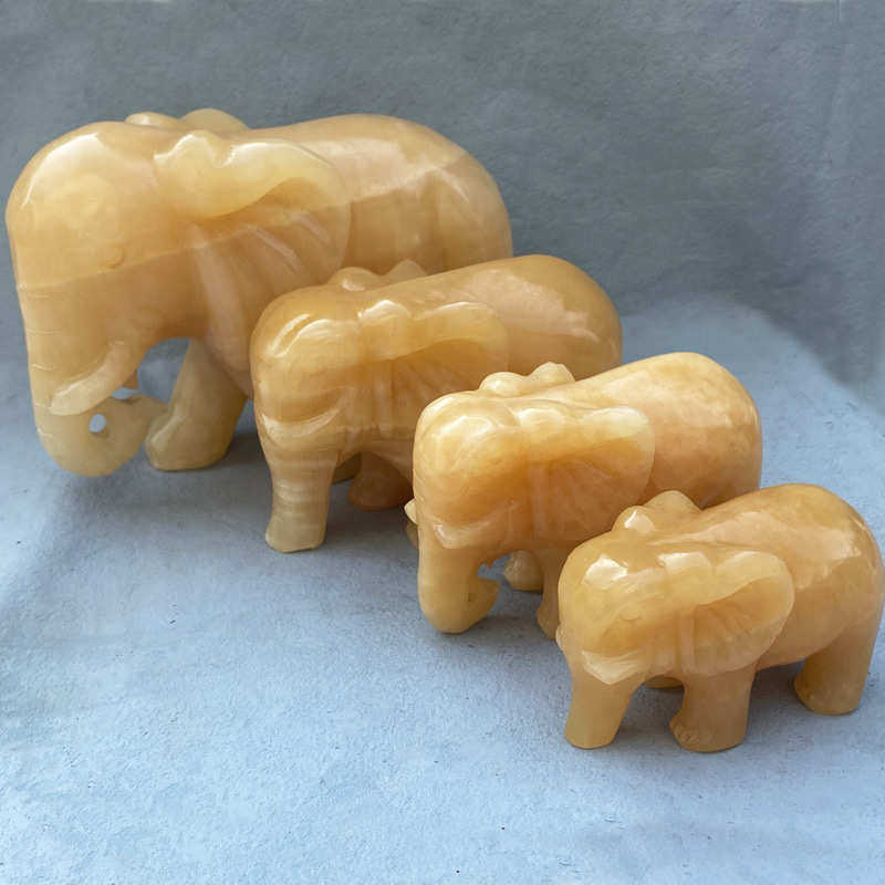 米黄玉大象摆件开业办公室桌面礼品厂家批发地摊直播货源男女士款