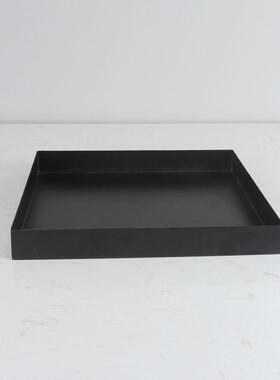 新中家式铁艺黑MC-TY-37色托盘摆件茶盘房几茶室居客厅收纳样板软