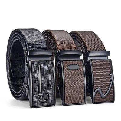 High Quality Men Leather Belt Metal Automatic Buckle Work Bu