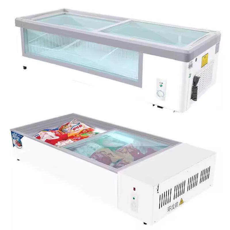 摆摊夜市冰柜卧式商用冷藏展示柜小型台式保鲜冷冻三轮车冰箱串串