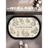 法式 硅藻泥吸水垫卫生间门口防滑脚垫厕所洗手间吸水垫子浴室地垫