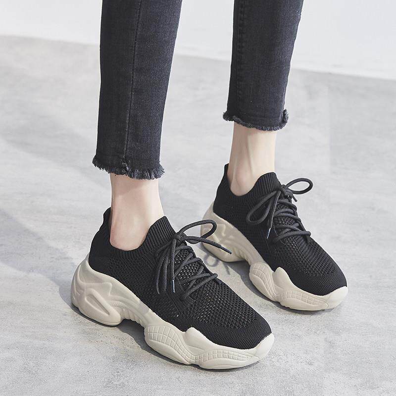 香港女鞋2025春季新款ins超火网面镂空老爹鞋女休闲 透气运动鞋女