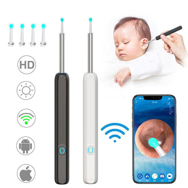 3.6mmWiFi版可视挖耳勺手机APP高清耳窥镜发光耳勺掏耳屎采耳工具