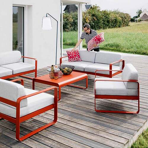 户外铝合金沙发马卡龙风格露天阳光房室外花园防水防晒休闲家具