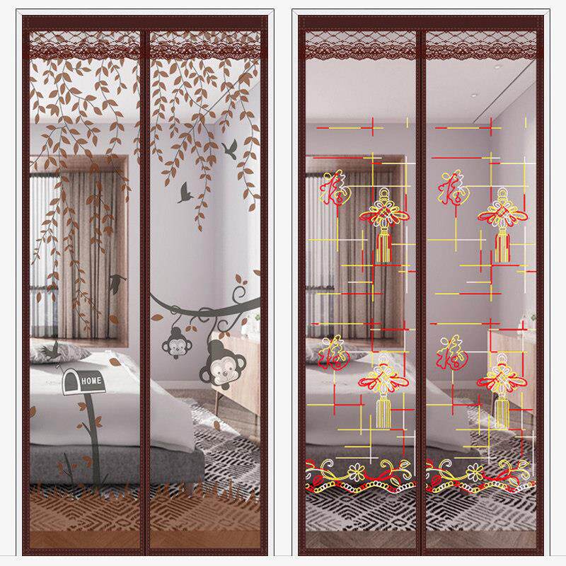 防蚊珠帘客厅隔间帘吊帘免打孔新款家用新型窗帘珠子门口门帘夏季