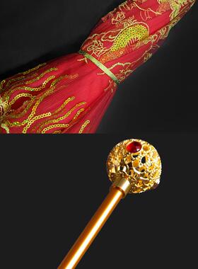 xyt新娘结婚婚伞红伞长柄刺绣复古接亲出嫁婚庆中式婚礼红色雨伞