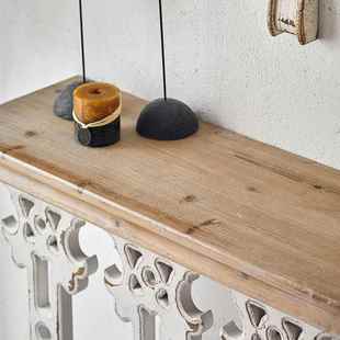 美式 置物 复602古玄关架创饰意雕花小玄桌关台做旧条案宿走廊边装