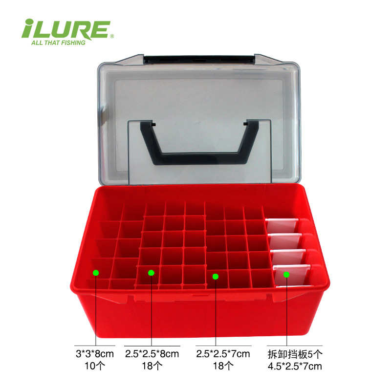 木虾路亚假饵钓箱 加厚塑料钓鱼箱可手提带排水孔 电商